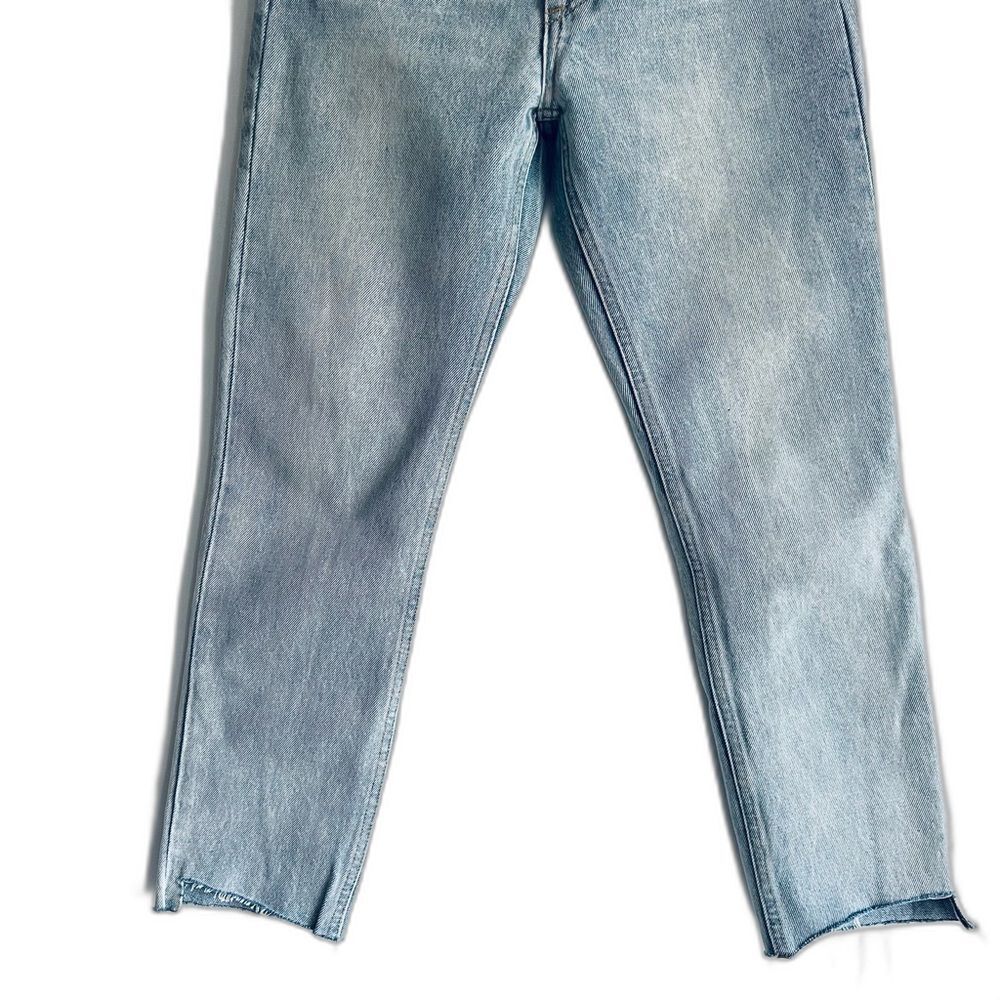 Agolde High Rise Slim Organic Cotton Jeans with Raw Cut Hem Size 26 - Picture 6 of 14